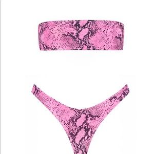 Triangl snakeskin bikini